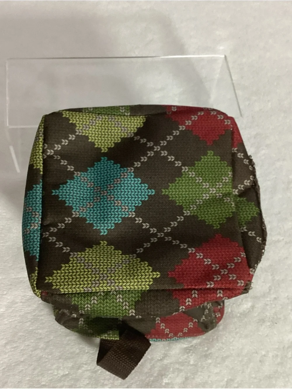 Thirty One 7” Square Littles Carry All Caddy in Windsor Argyle NWOT Utility Tote